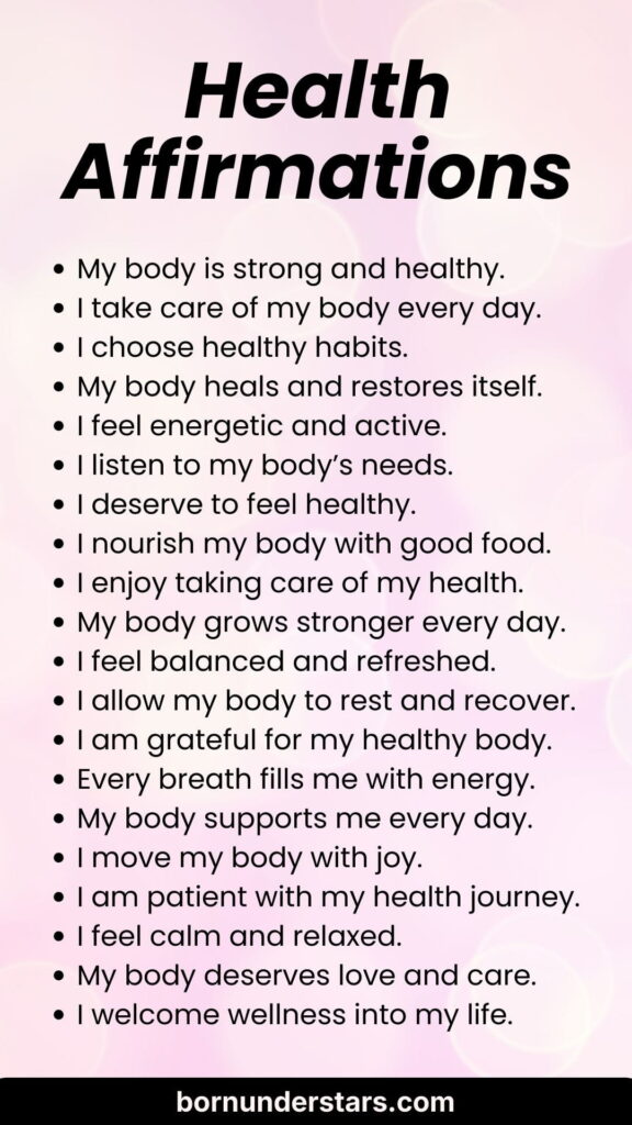 Health Affirmations