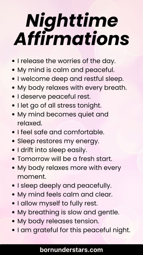 Nighttime Affirmations
