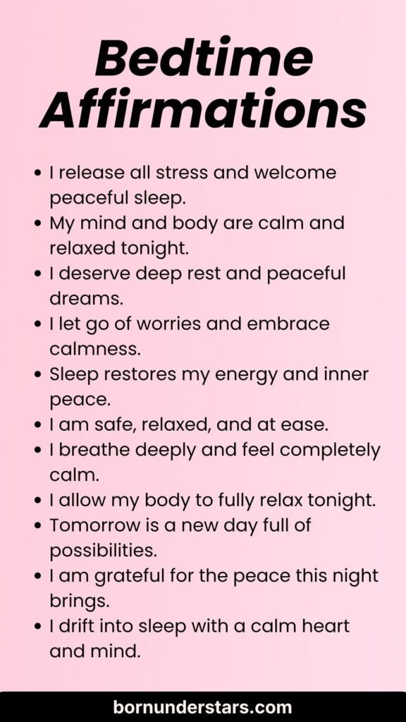 Bedtime Affirmations