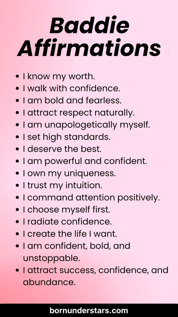 Baddie Affirmations