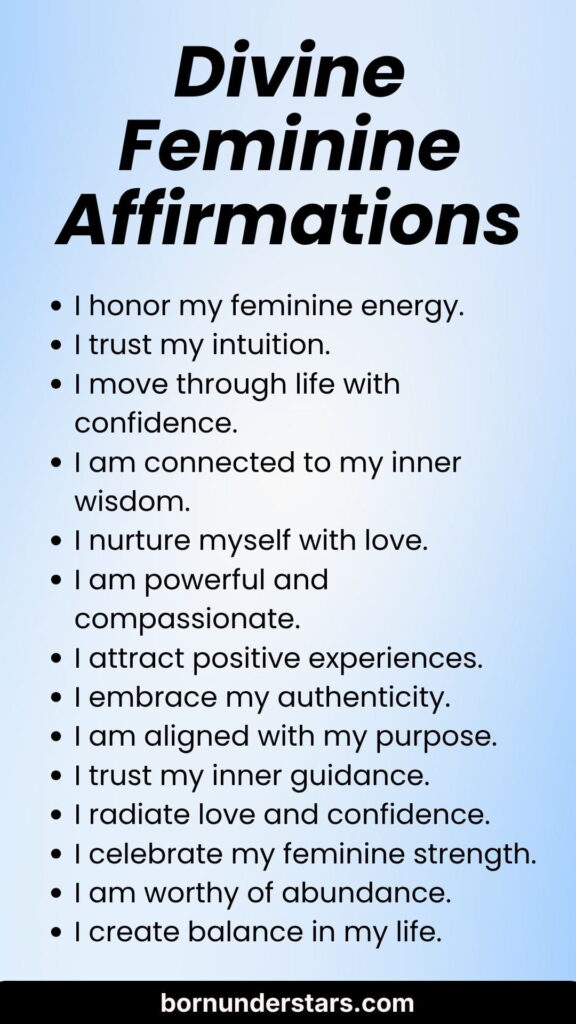 Divine Feminine Affirmations