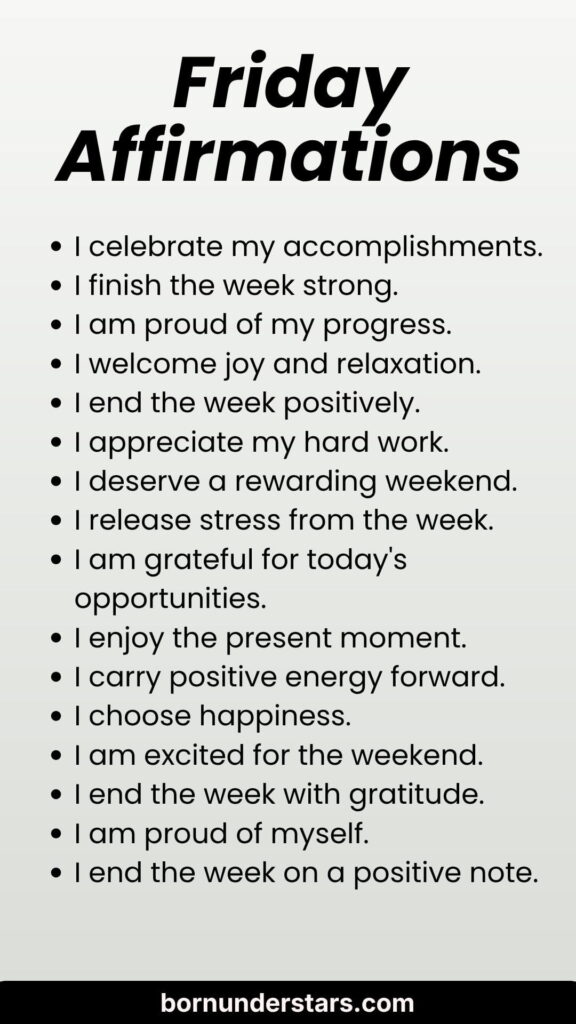 Friday Affirmations