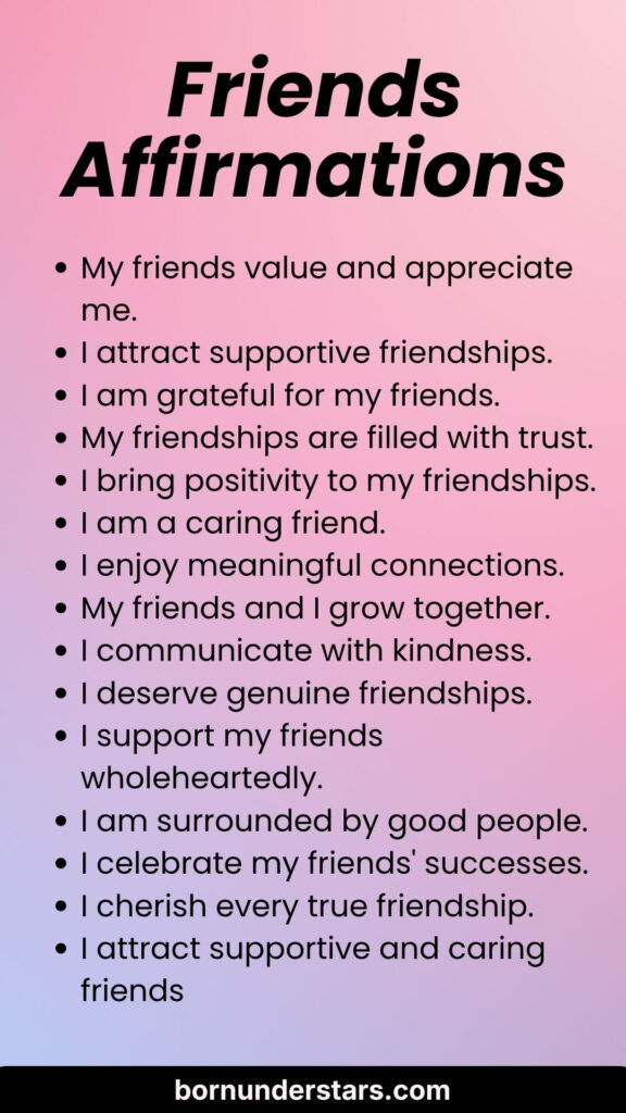 Friends Affirmations 