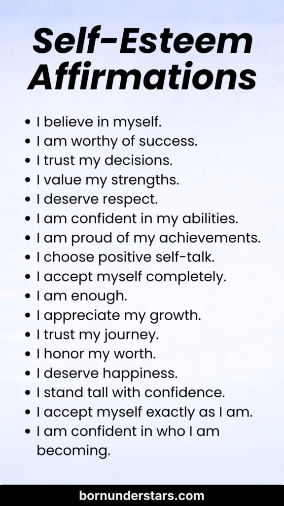 Self-Esteem Affirmations
