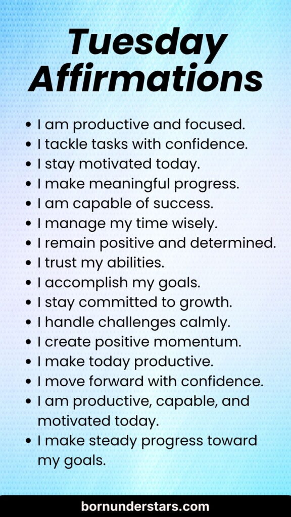 Tuesday Affirmations