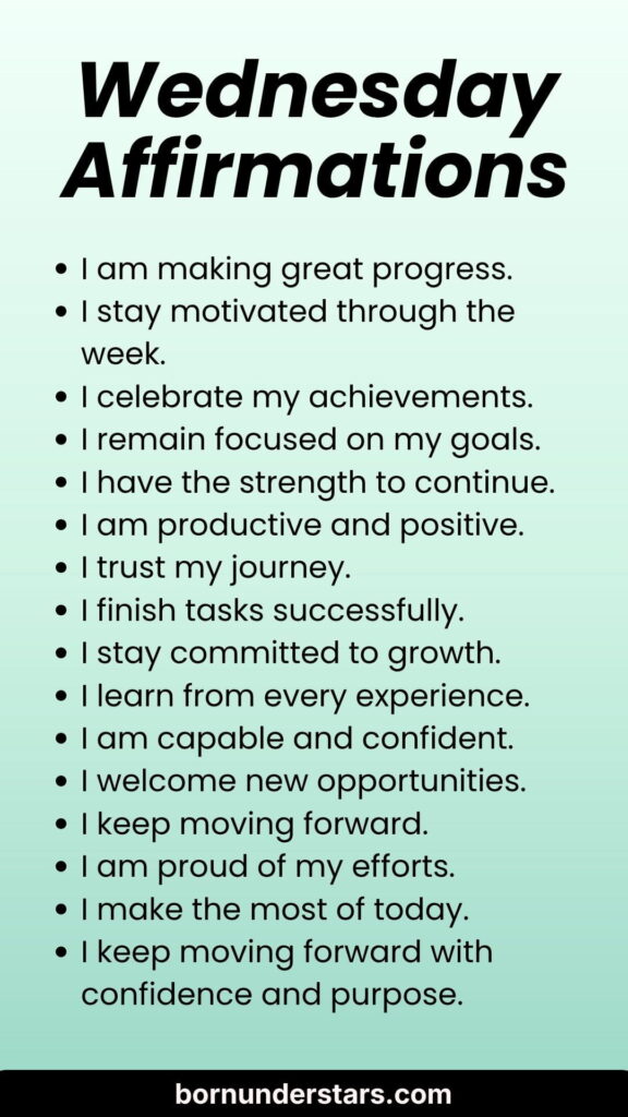 Wednesday Affirmations